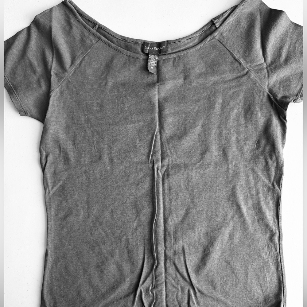 🩶🌪️BANANA REPUBLIC Gray Cotton Stretch Top